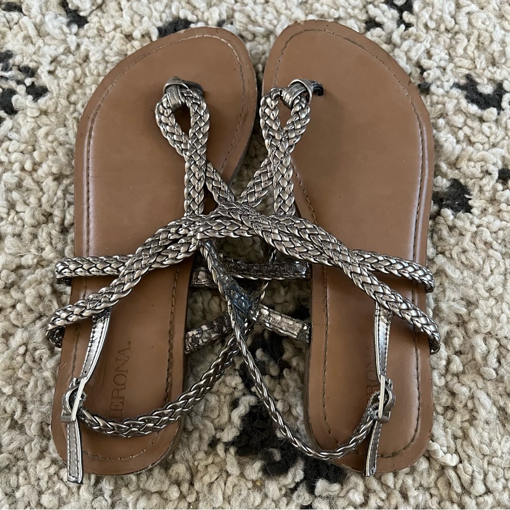 Preloved Metallic Merona Sandals